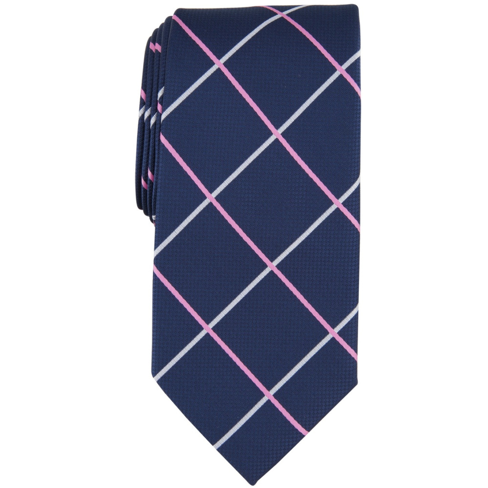 Club Room Men Rodick Grid Tie Pink Multi